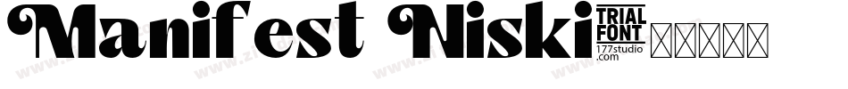 Manifest Niski字体转换